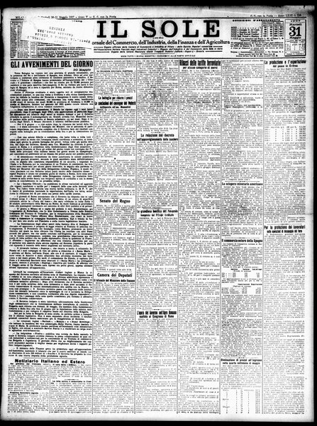 Il sole : giornale commerciale, agricolo, industriale... : organo ufficiale della Camera di commercio e industria di Milano ...