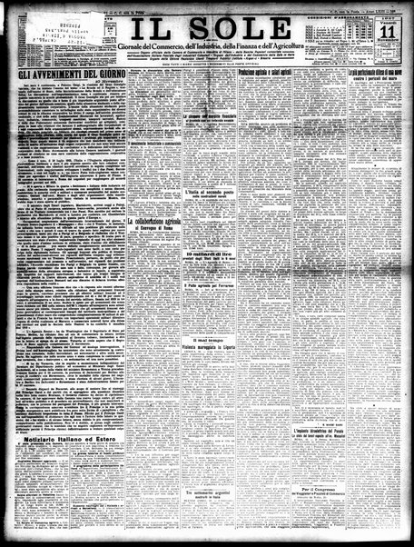 Il sole : giornale commerciale, agricolo, industriale... : organo ufficiale della Camera di commercio e industria di Milano ...
