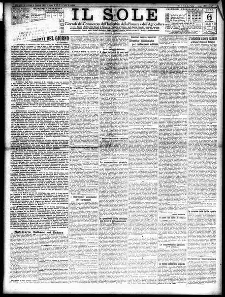 Il sole : giornale commerciale, agricolo, industriale... : organo ufficiale della Camera di commercio e industria di Milano ...
