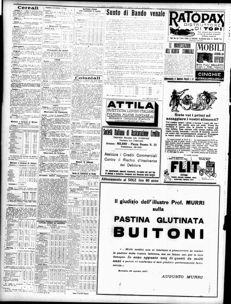 Il sole : giornale commerciale, agricolo, industriale... : organo ufficiale della Camera di commercio e industria di Milano ...