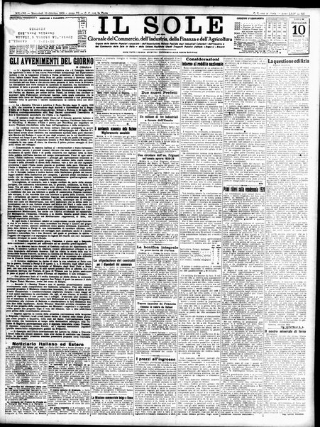 Il sole : giornale commerciale, agricolo, industriale... : organo ufficiale della Camera di commercio e industria di Milano ...