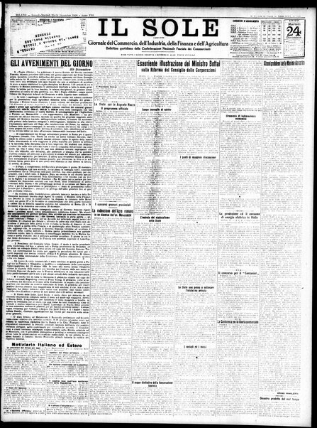 Il sole : giornale commerciale, agricolo, industriale... : organo ufficiale della Camera di commercio e industria di Milano ...