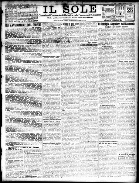 Il sole : giornale commerciale, agricolo, industriale... : organo ufficiale della Camera di commercio e industria di Milano ...