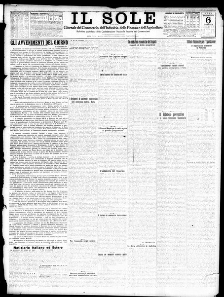 Il sole : giornale commerciale, agricolo, industriale... : organo ufficiale della Camera di commercio e industria di Milano ...