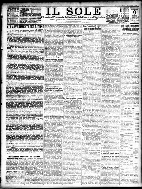 Il sole : giornale commerciale, agricolo, industriale... : organo ufficiale della Camera di commercio e industria di Milano ...