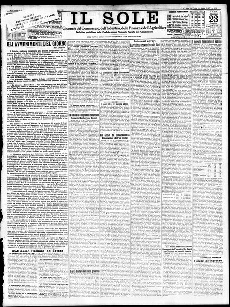 Il sole : giornale commerciale, agricolo, industriale... : organo ufficiale della Camera di commercio e industria di Milano ...