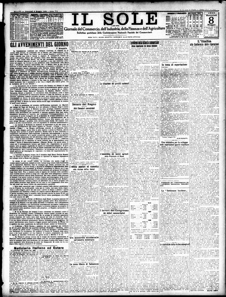 Il sole : giornale commerciale, agricolo, industriale... : organo ufficiale della Camera di commercio e industria di Milano ...