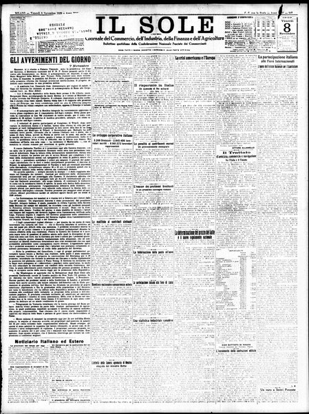 Il sole : giornale commerciale, agricolo, industriale... : organo ufficiale della Camera di commercio e industria di Milano ...