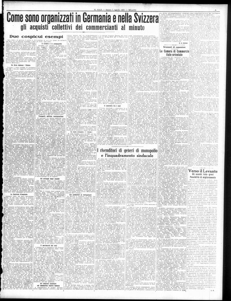 Il sole : giornale commerciale, agricolo, industriale... : organo ufficiale della Camera di commercio e industria di Milano ...