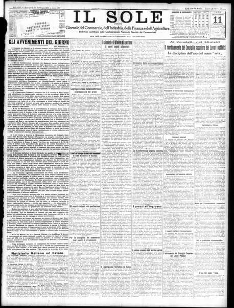 Il sole : giornale commerciale, agricolo, industriale... : organo ufficiale della Camera di commercio e industria di Milano ...