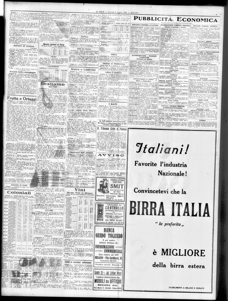 Il sole : giornale commerciale, agricolo, industriale... : organo ufficiale della Camera di commercio e industria di Milano ...