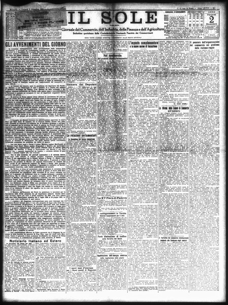 Il sole : giornale commerciale, agricolo, industriale... : organo ufficiale della Camera di commercio e industria di Milano ...