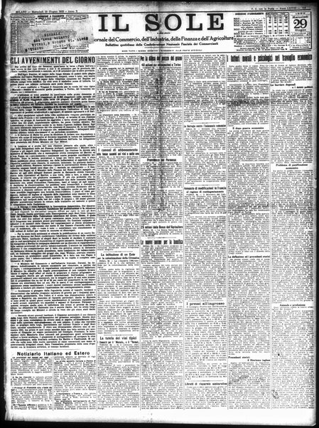 Il sole : giornale commerciale, agricolo, industriale... : organo ufficiale della Camera di commercio e industria di Milano ...