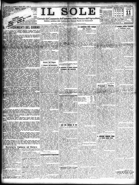 Il sole : giornale commerciale, agricolo, industriale... : organo ufficiale della Camera di commercio e industria di Milano ...