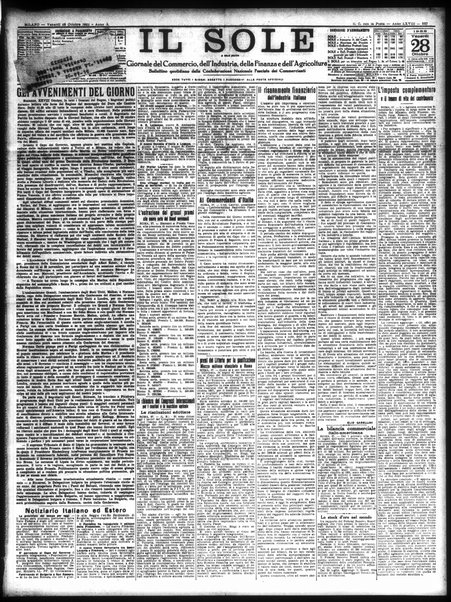 Il sole : giornale commerciale, agricolo, industriale... : organo ufficiale della Camera di commercio e industria di Milano ...