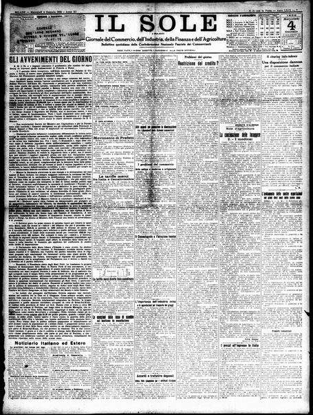 Il sole : giornale commerciale, agricolo, industriale... : organo ufficiale della Camera di commercio e industria di Milano ...