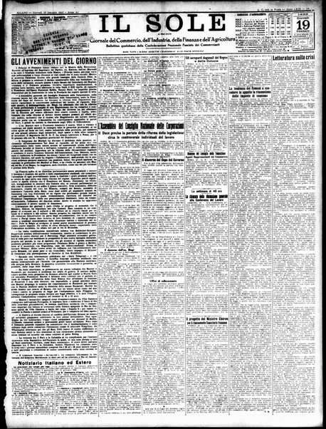 Il sole : giornale commerciale, agricolo, industriale... : organo ufficiale della Camera di commercio e industria di Milano ...