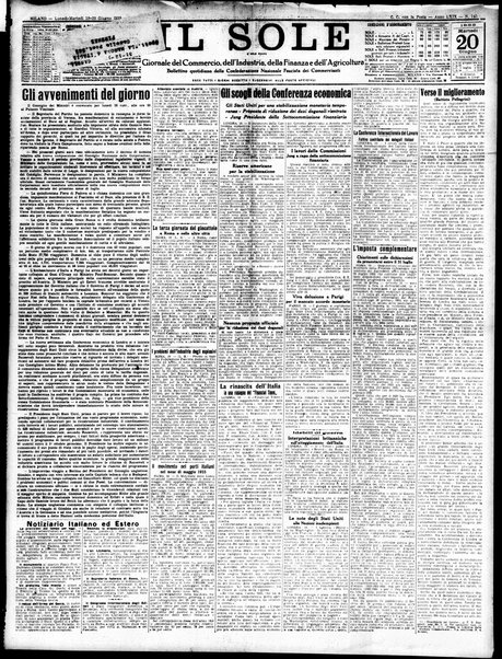 Il sole : giornale commerciale, agricolo, industriale... : organo ufficiale della Camera di commercio e industria di Milano ...