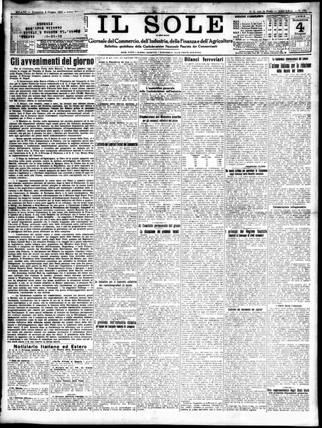 Il sole : giornale commerciale, agricolo, industriale... : organo ufficiale della Camera di commercio e industria di Milano ...