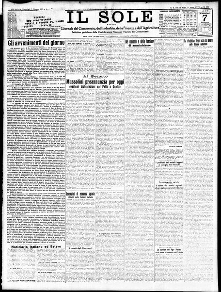 Il sole : giornale commerciale, agricolo, industriale... : organo ufficiale della Camera di commercio e industria di Milano ...