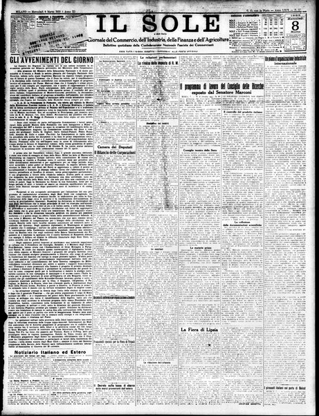 Il sole : giornale commerciale, agricolo, industriale... : organo ufficiale della Camera di commercio e industria di Milano ...
