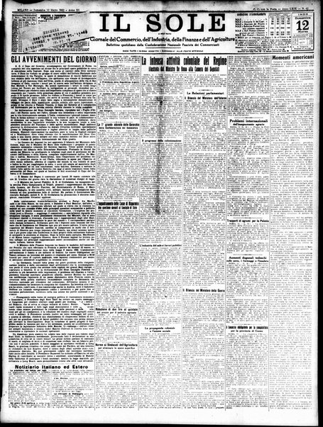 Il sole : giornale commerciale, agricolo, industriale... : organo ufficiale della Camera di commercio e industria di Milano ...