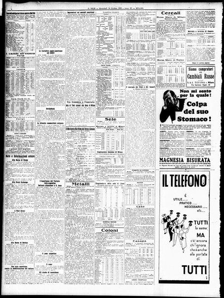 Il sole : giornale commerciale, agricolo, industriale... : organo ufficiale della Camera di commercio e industria di Milano ...