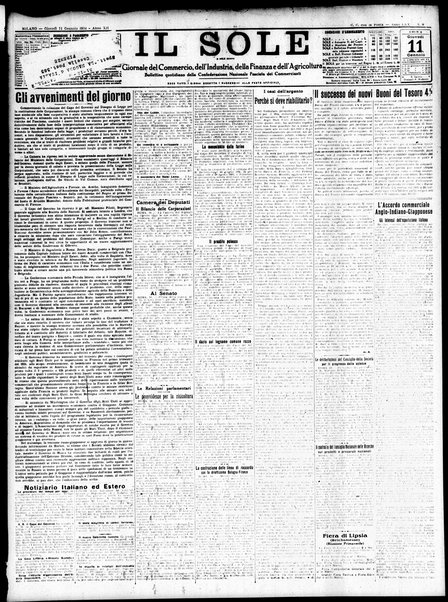 Il sole : giornale commerciale, agricolo, industriale... : organo ufficiale della Camera di commercio e industria di Milano ...