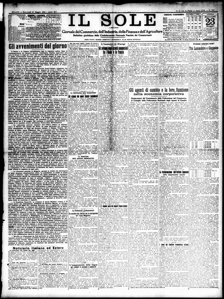 Il sole : giornale commerciale, agricolo, industriale... : organo ufficiale della Camera di commercio e industria di Milano ...