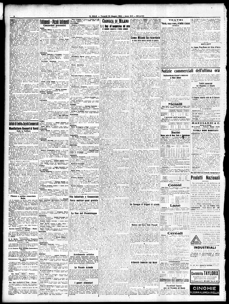 Il sole : giornale commerciale, agricolo, industriale... : organo ufficiale della Camera di commercio e industria di Milano ...