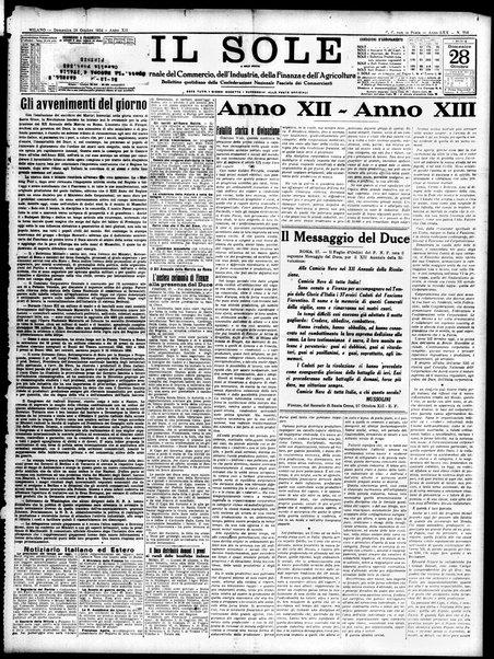 Il sole : giornale commerciale, agricolo, industriale... : organo ufficiale della Camera di commercio e industria di Milano ...