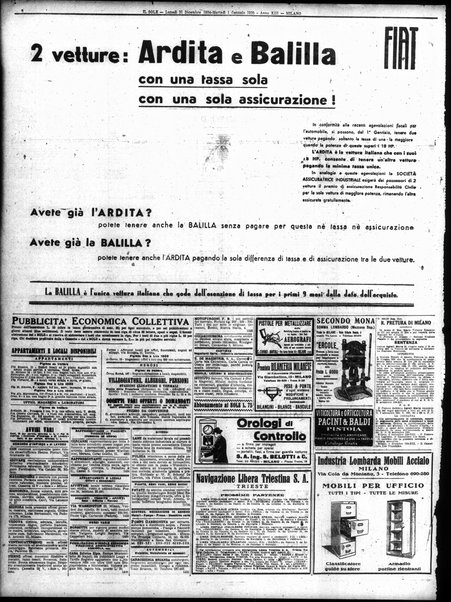 Il sole : giornale commerciale, agricolo, industriale... : organo ufficiale della Camera di commercio e industria di Milano ...