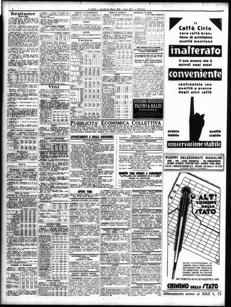 Il sole : giornale commerciale, agricolo, industriale... : organo ufficiale della Camera di commercio e industria di Milano ...