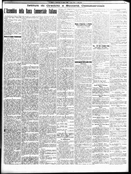 Il sole : giornale commerciale, agricolo, industriale... : organo ufficiale della Camera di commercio e industria di Milano ...