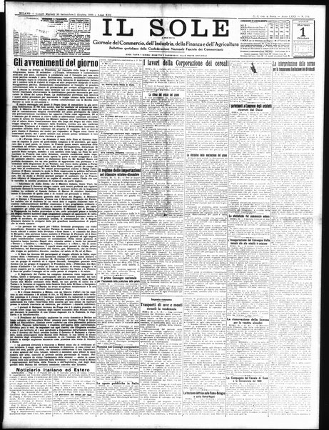 Il sole : giornale commerciale, agricolo, industriale... : organo ufficiale della Camera di commercio e industria di Milano ...