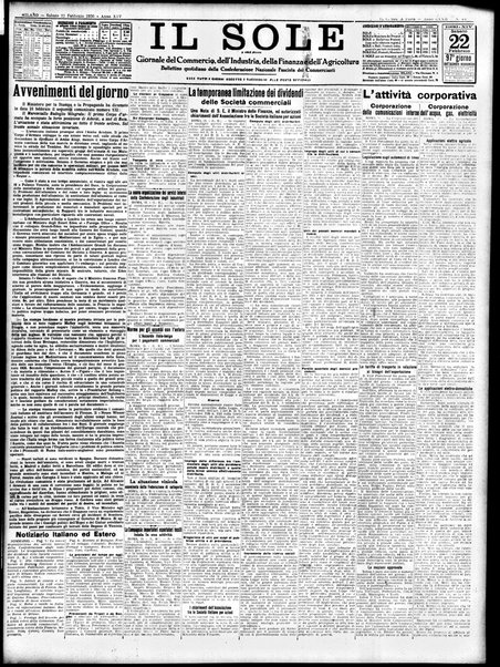 Il sole : giornale commerciale, agricolo, industriale... : organo ufficiale della Camera di commercio e industria di Milano ...