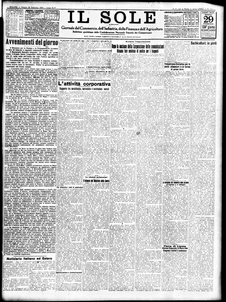 Il sole : giornale commerciale, agricolo, industriale... : organo ufficiale della Camera di commercio e industria di Milano ...