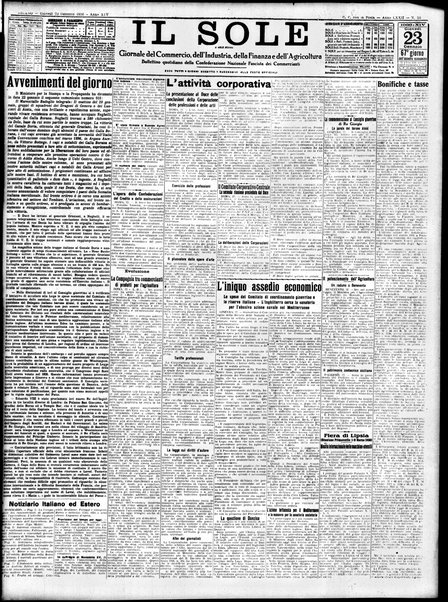 Il sole : giornale commerciale, agricolo, industriale... : organo ufficiale della Camera di commercio e industria di Milano ...