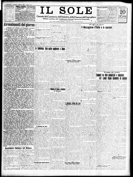 Il sole : giornale commerciale, agricolo, industriale... : organo ufficiale della Camera di commercio e industria di Milano ...