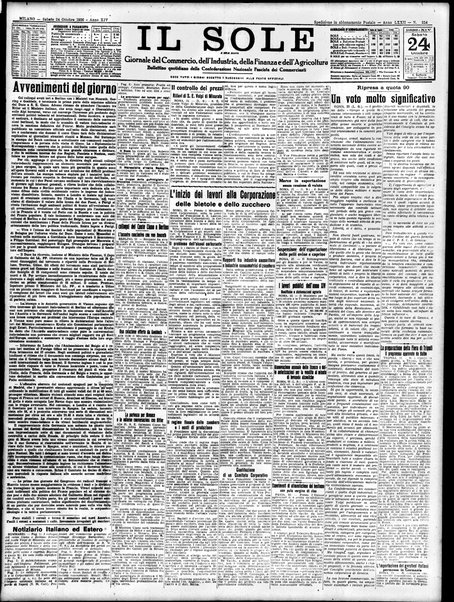 Il sole : giornale commerciale, agricolo, industriale... : organo ufficiale della Camera di commercio e industria di Milano ...