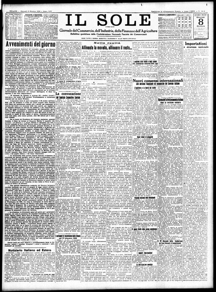 Il sole : giornale commerciale, agricolo, industriale... : organo ufficiale della Camera di commercio e industria di Milano ...