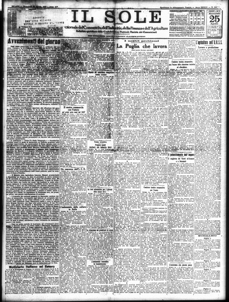 Il sole : giornale commerciale, agricolo, industriale... : organo ufficiale della Camera di commercio e industria di Milano ...
