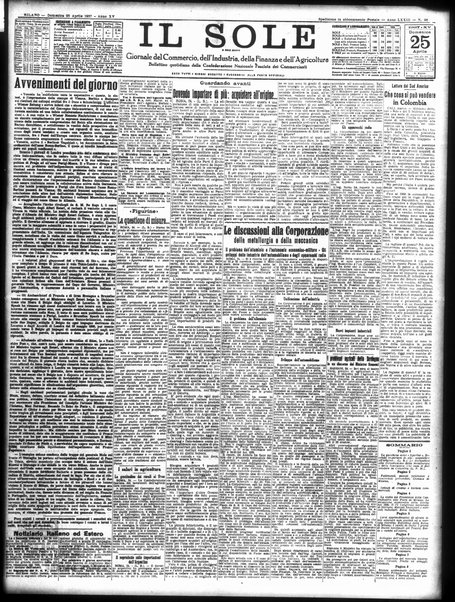 Il sole : giornale commerciale, agricolo, industriale... : organo ufficiale della Camera di commercio e industria di Milano ...