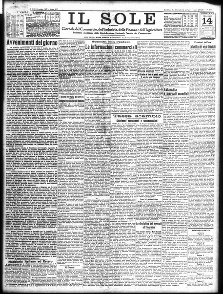 Il sole : giornale commerciale, agricolo, industriale... : organo ufficiale della Camera di commercio e industria di Milano ...