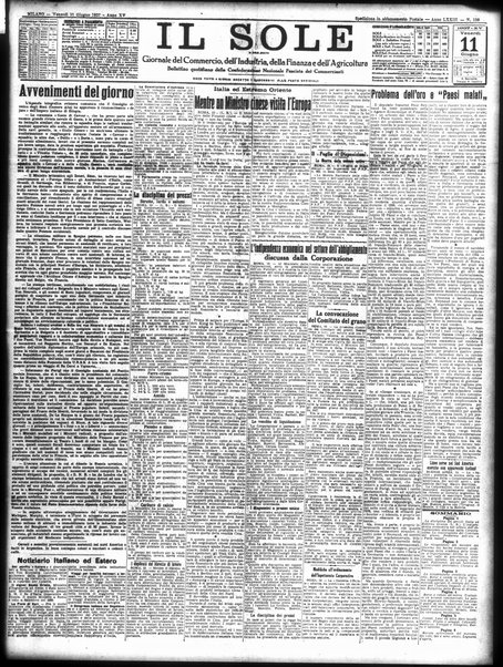 Il sole : giornale commerciale, agricolo, industriale... : organo ufficiale della Camera di commercio e industria di Milano ...