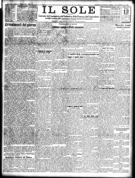Il sole : giornale commerciale, agricolo, industriale... : organo ufficiale della Camera di commercio e industria di Milano ...