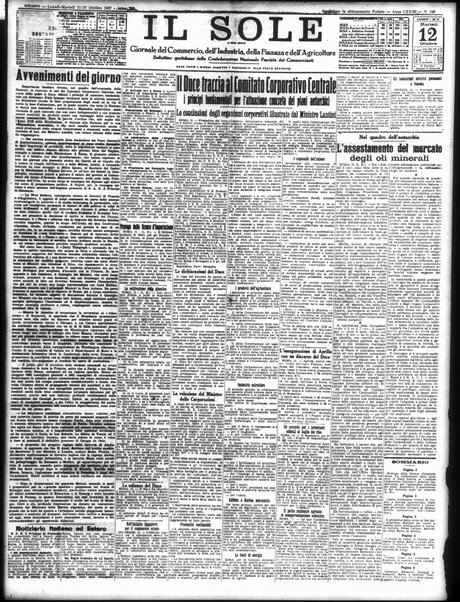 Il sole : giornale commerciale, agricolo, industriale... : organo ufficiale della Camera di commercio e industria di Milano ...
