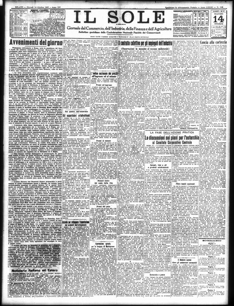 Il sole : giornale commerciale, agricolo, industriale... : organo ufficiale della Camera di commercio e industria di Milano ...