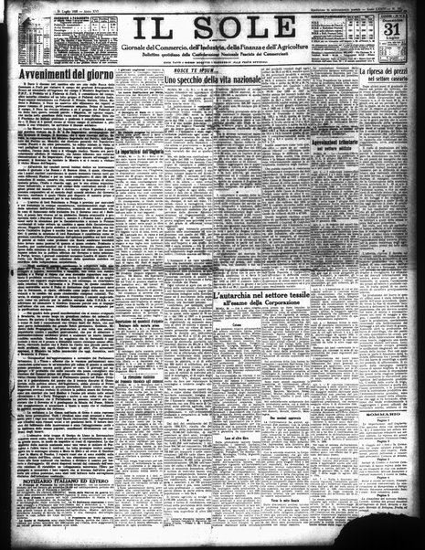 Il sole : giornale commerciale, agricolo, industriale... : organo ufficiale della Camera di commercio e industria di Milano ...
