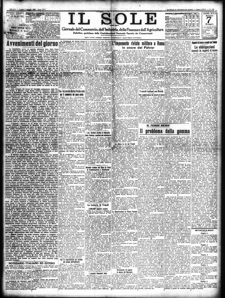Il sole : giornale commerciale, agricolo, industriale... : organo ufficiale della Camera di commercio e industria di Milano ...